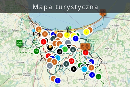 Mapa turystyczna Żuław